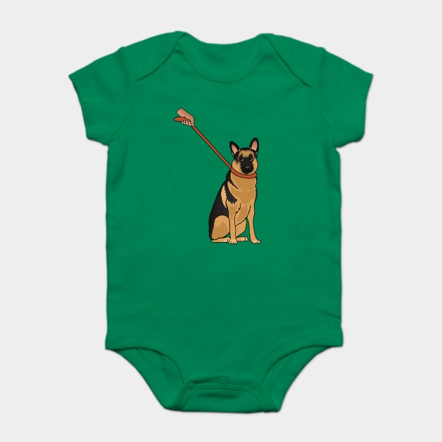 Funny German Shepherd, Love German Shepherds Baby Bodysuit by logiamerch
